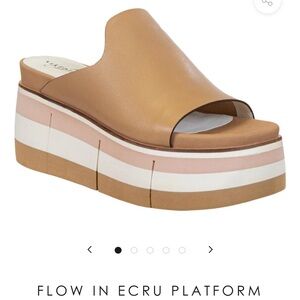 Naked Feet Tan and Pink Platform Sandals